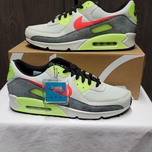 NIKE AIR MAX 90 N7 SPRUCE AURA/FLASH CRIMSON MENS